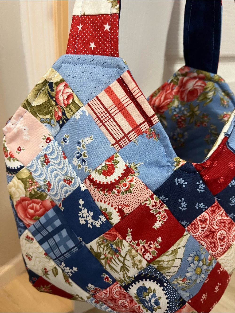 Colorful Midi Mondo Bag. . New. Tote. Cotton. - Picture 2 of 4
